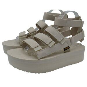 Teva Womens Size 10 Flatform Mevia Birch Gladiator Platform Sandals Shoes